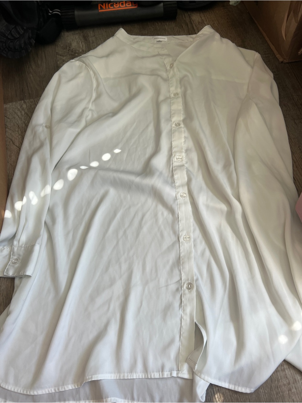 Summersalt white button down‎ cover up 1xl